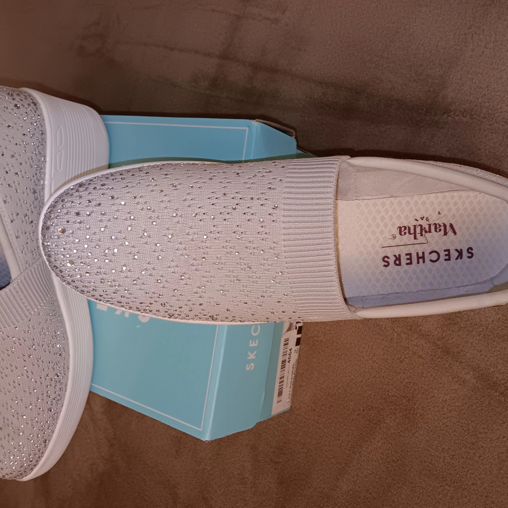 Skechers Women's White Slip-On Shoes